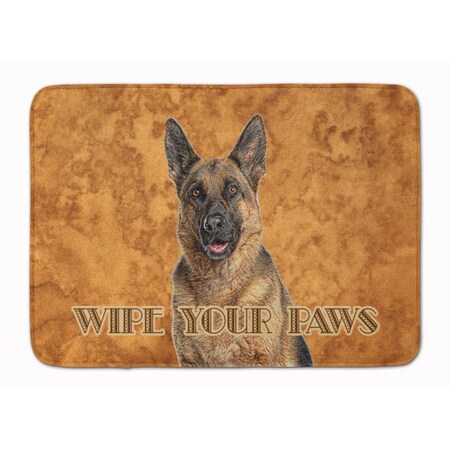 Carolines Treasures German Shepherd Wipe Your Paws Machine Washable Memory Foam Mat KJ1222RUG